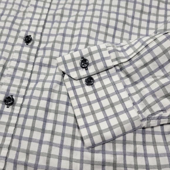 Jhane Barnes Men's Long Sleeve Button Up Slim Fit Plaid Shirt XL - Picture 6 of 11